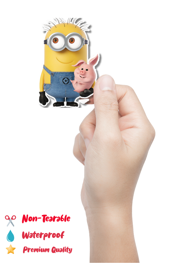 Minion With Pig Sticker