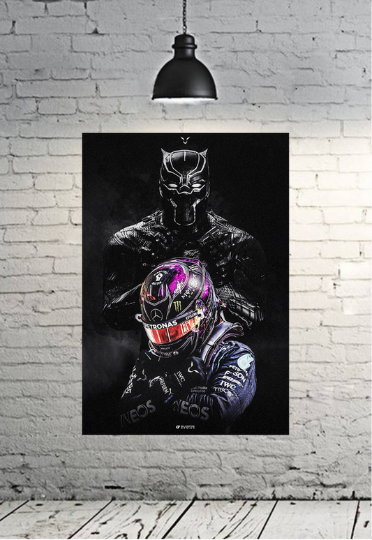 LEWIS HAMILTON (BLACK PANTHER) Poster