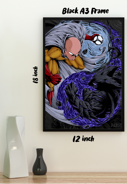 Saitama vs Garou Poster