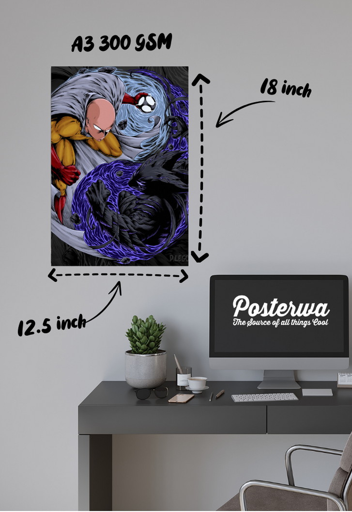 Saitama vs Garou Poster