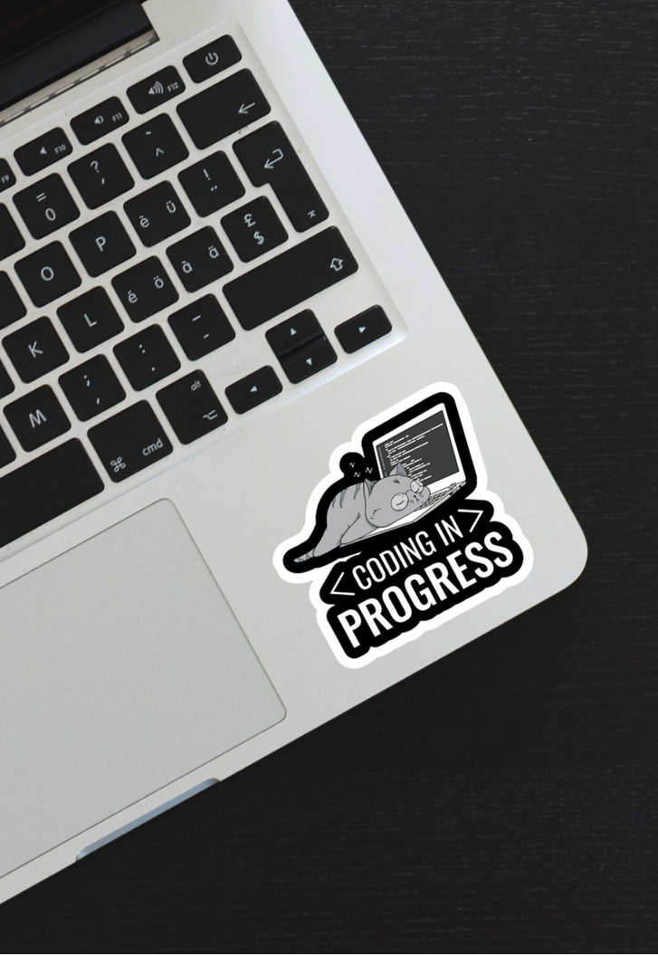 Coding In Progress Sticker