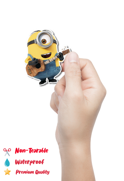 Stuart Minion With Guitar Sticker