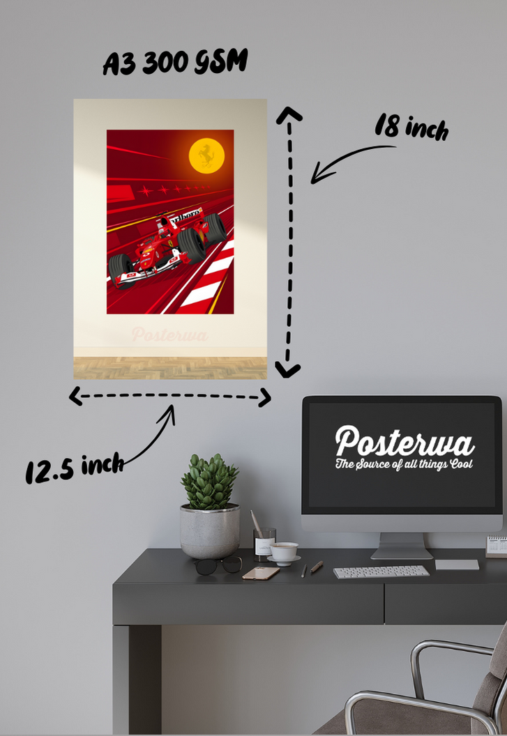 Ferrari F1 Car Poster