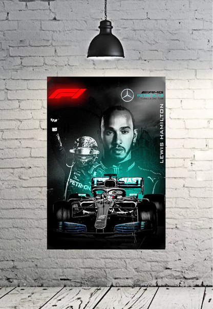 Lewis Hamilton Mercedes F1 Poster