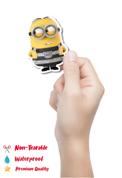 Minion Dave in Jail Sticker