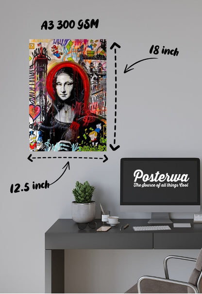 Monalisa Abstract Poster