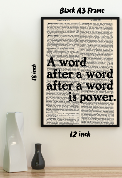 A word after a word is power Poster