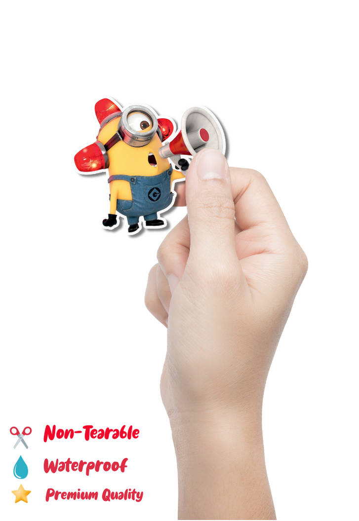 Minion Alert Transparent Sticker