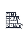 EAT SLEEP CODE REPEAT Sticker