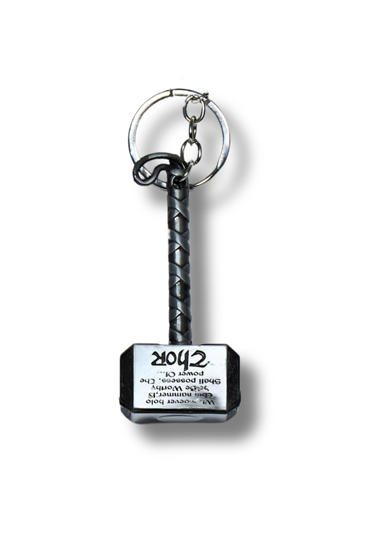 Thor Silver Mjollnir Keychain