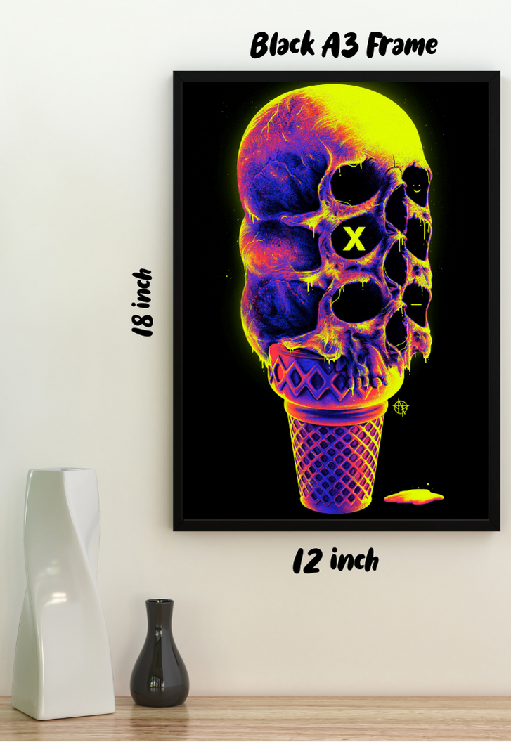 Skull Ice-Cream Poster