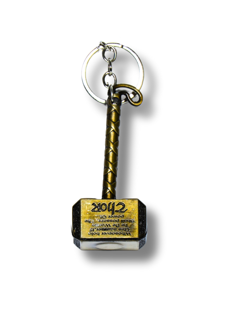 Thor Gold Mjollnir Keychain