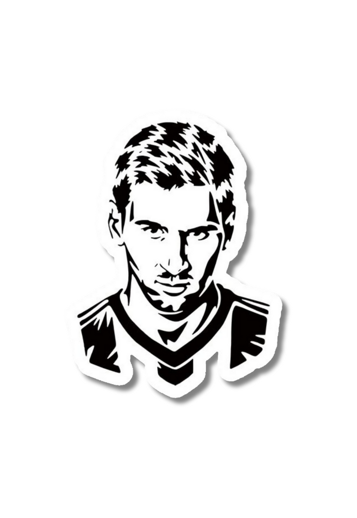 Messi Black And White Sticker