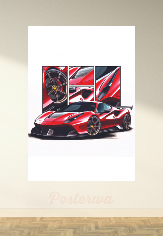 Ferrari Car Poster