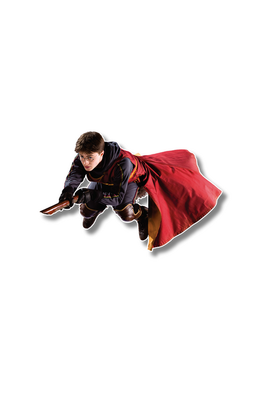 Harry On Broomstick Sticker