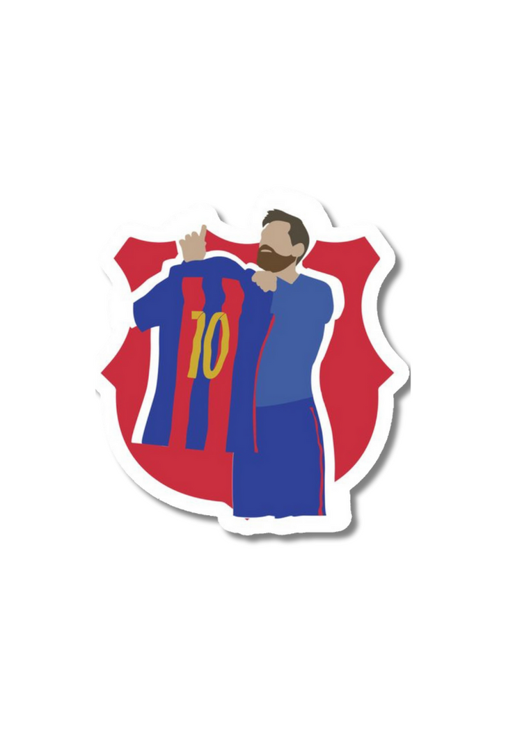 Leo Messi Jersey Celebration Sticker – Posterwa