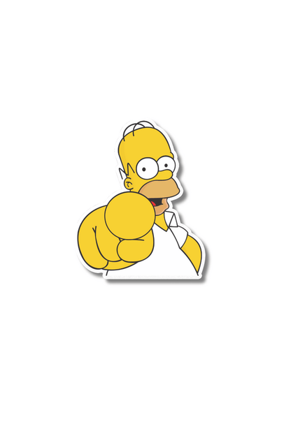 Homer Simpson Hey You Sticker