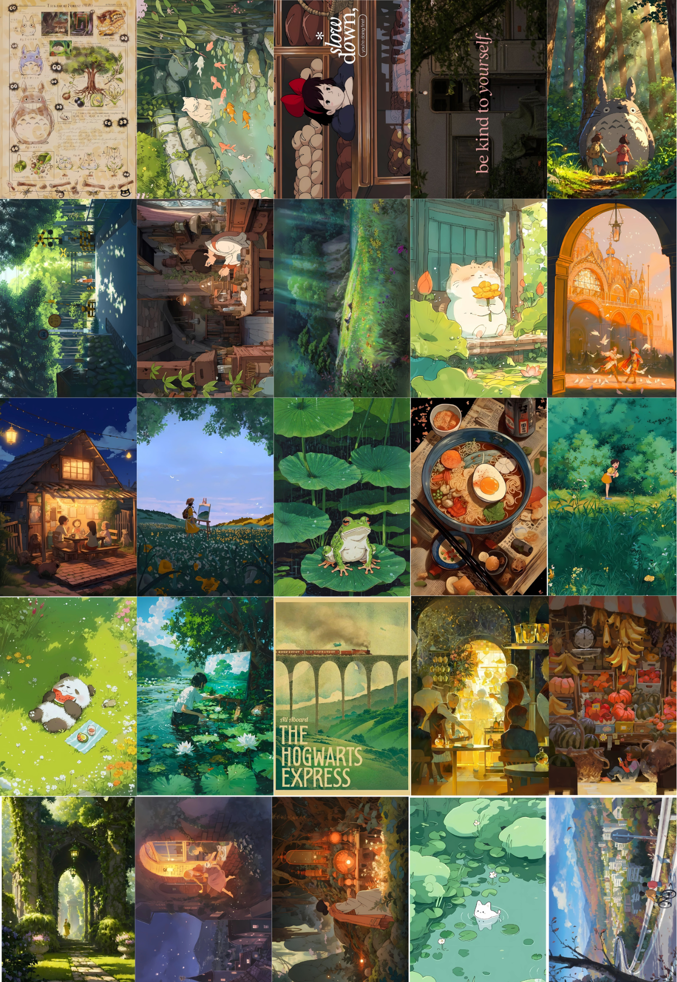 Wall Collage Kit – Ghibli-Inspired (by @the_tinted_palette)