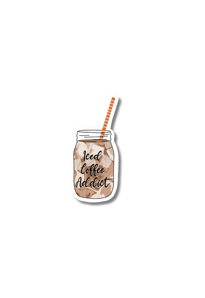 Iced Coffee Addict Sticker