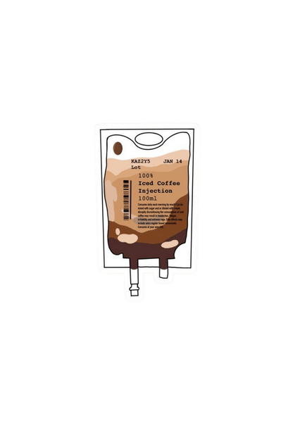 Iced Coffee IV Bag Sticker