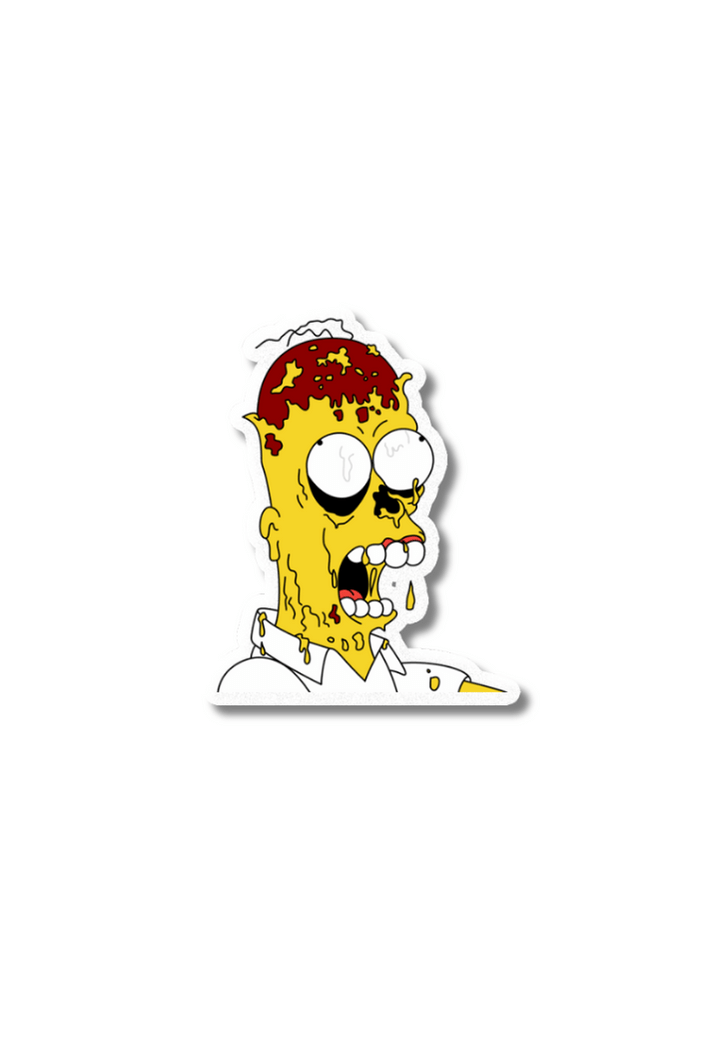 Zombie Ugly Homer Sticker
