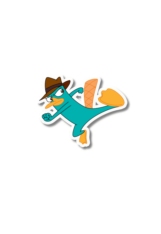 Perry the Platypus Kicking Sticker