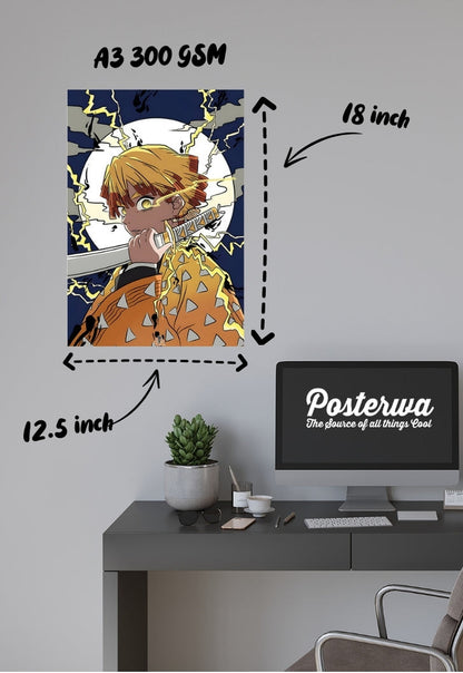 Zenitsu Thunder Breathing Poster