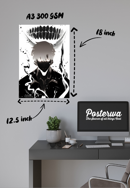 Solo Leveling - Monochrome Poster