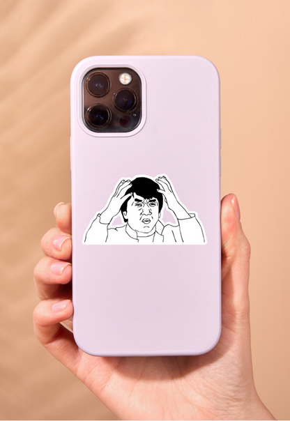 WTF Jackie Chan Funny Meme Sticker