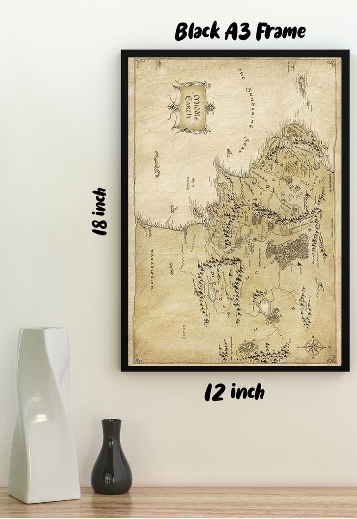Middle Earth Map Poster