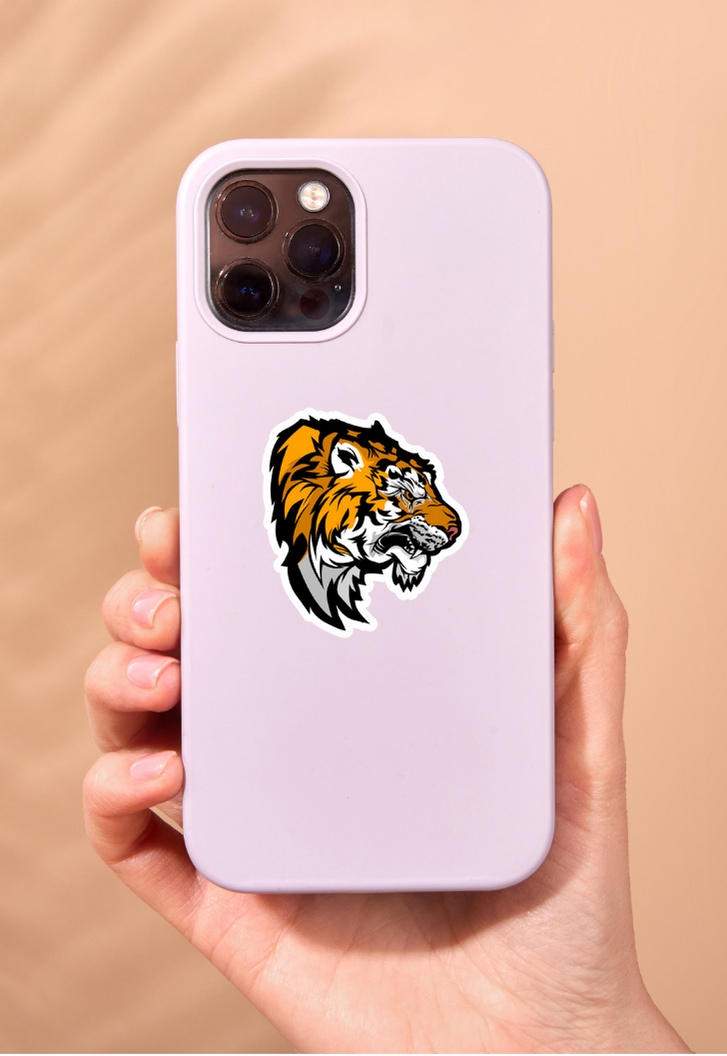 Tiger Head Graphic Mascot Sticker
