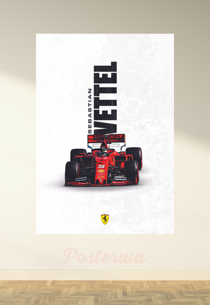 Sebastian Vettel F1 Car Poster