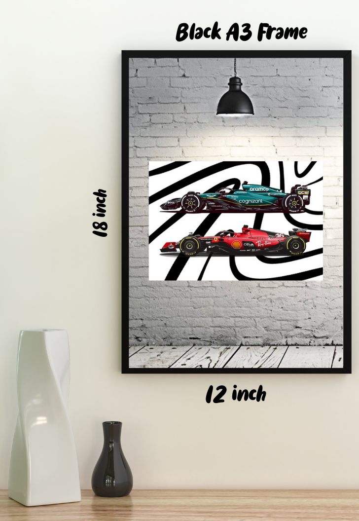 F1 Benz And Ferrari Poster