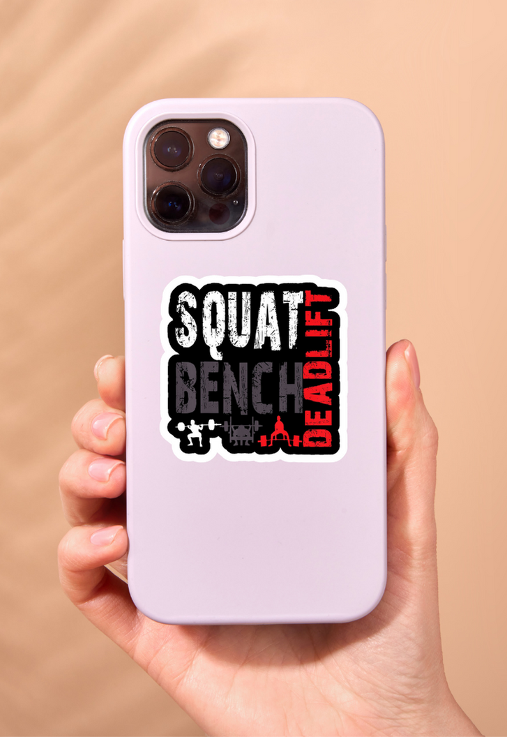 Squat Bench Deadlift Gym Sticker