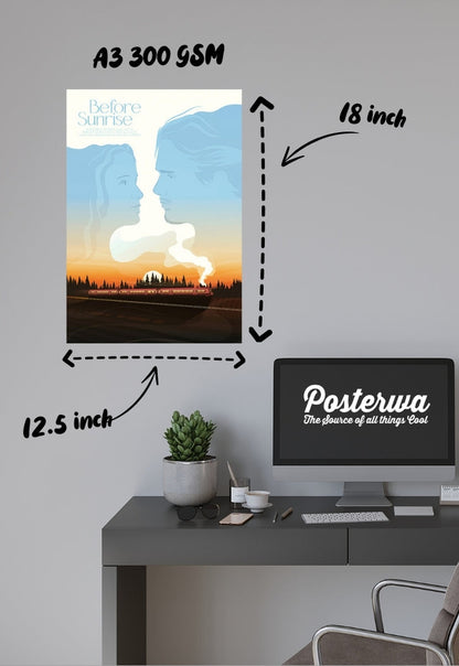 BIDNSNHKJ Before Sunrise kamerdecoratie, poster, print muurkunst BIDNSNHKJ Before Sunrise kamerdecoratie, poster, print muurkunst