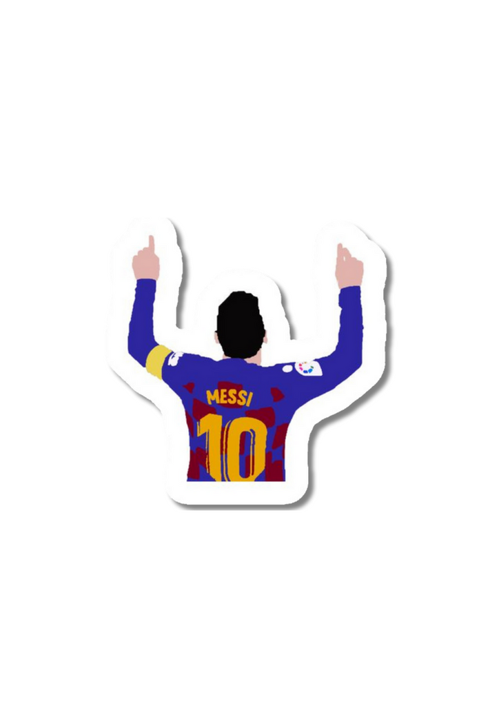 Messi Celebrates With Barca Sticker