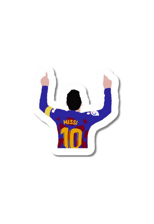 Messi Celebrates With Barca Sticker