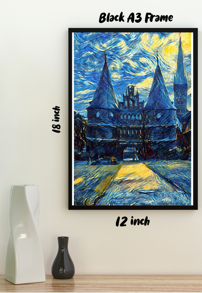 Castelo Estilo Van Gogh Poster