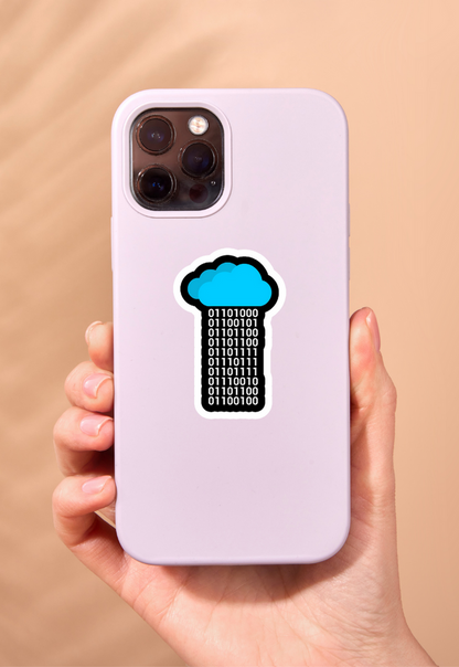 Cloud Computing Binary Numbers Sticker