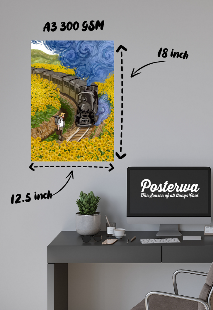 Sunflower Station Van Gogh Poster