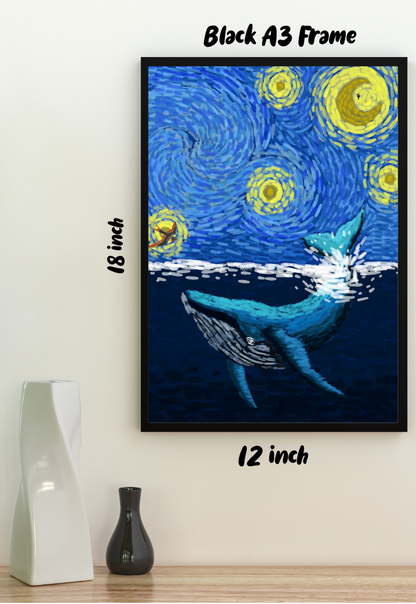 The Shark Van Gogh Poster