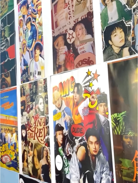 Kpop Posters on wall