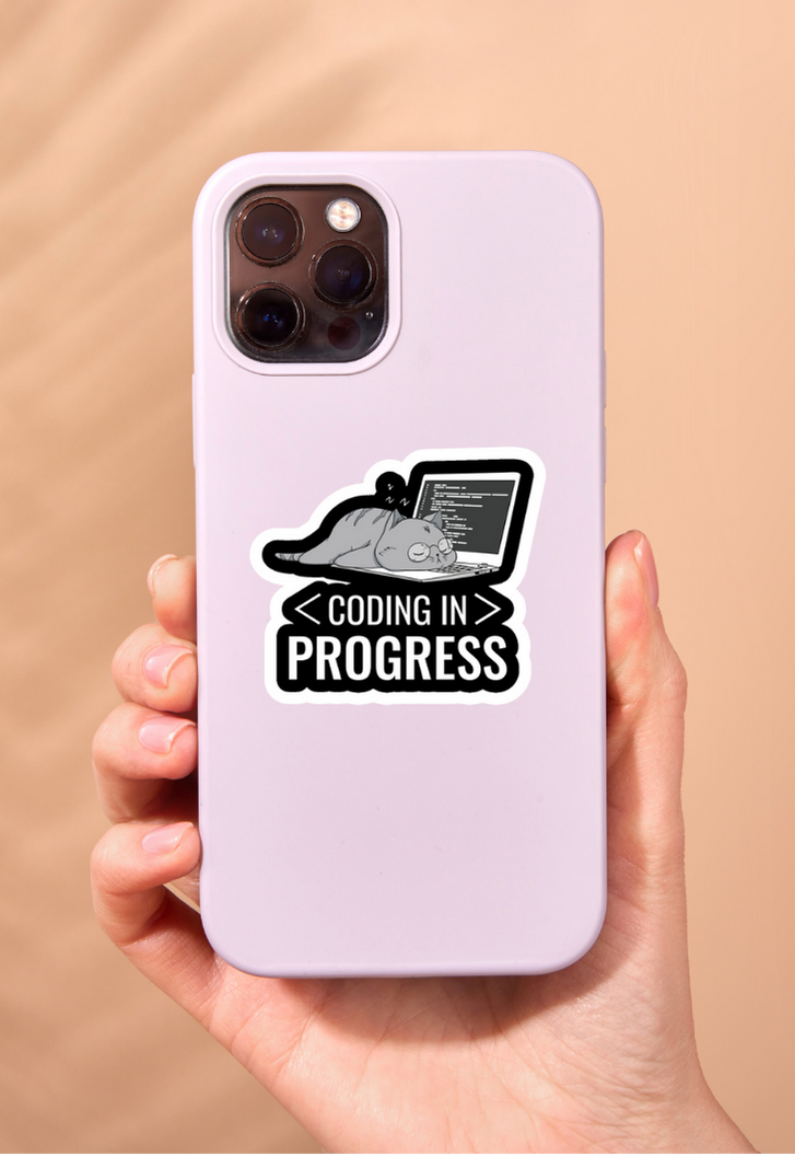 Coding In Progress Sticker