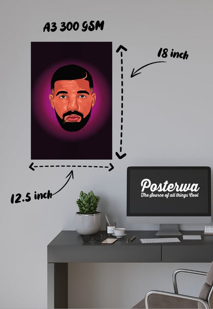 Drake Headshot Poster