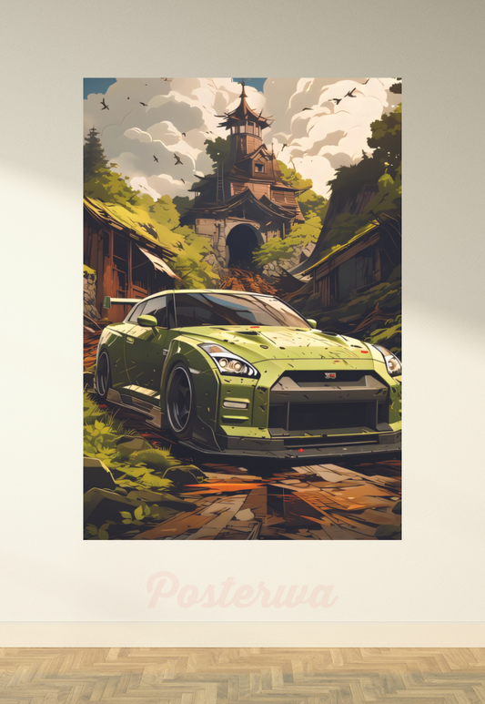 Nissan GTR Car Poster