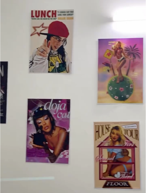 Posters on the wall