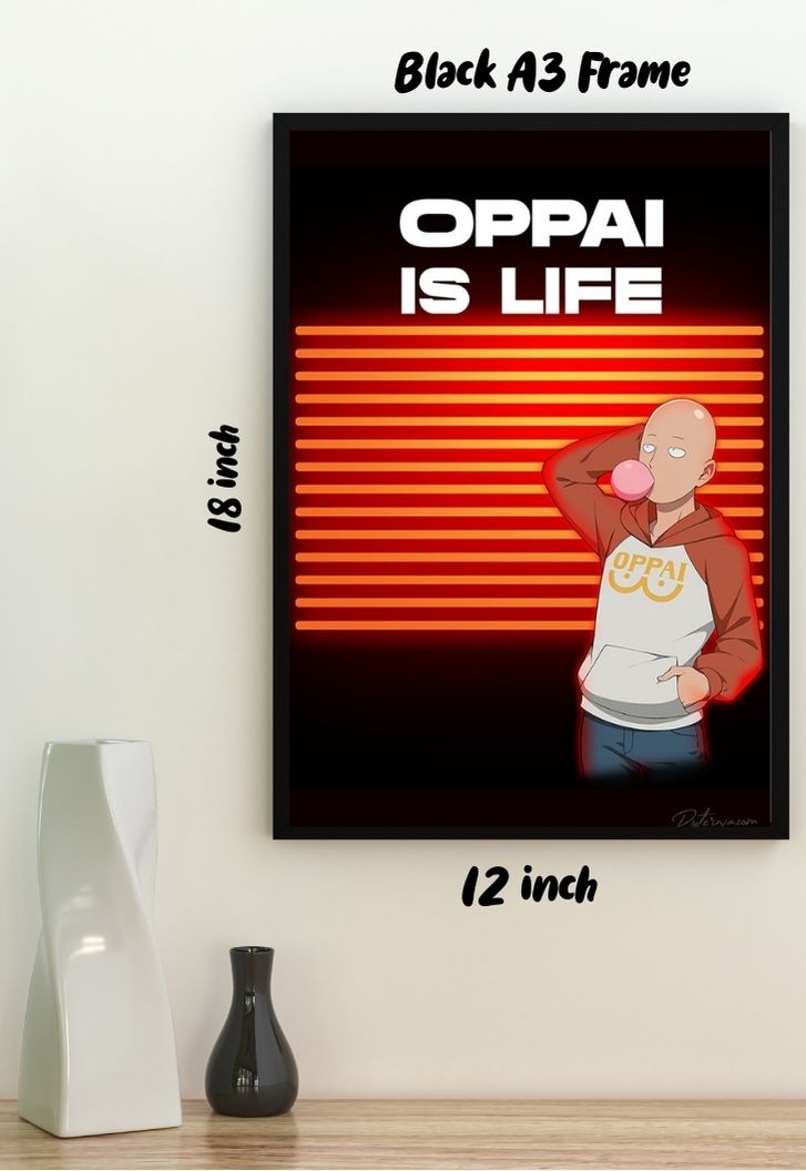 Oppai is Life One Punch Man Poster