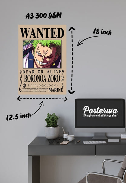 Zoro Wanted Poster