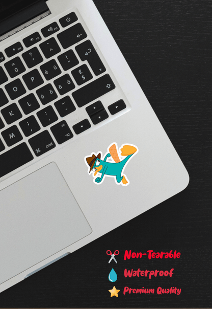 Perry the Platypus Kicking Sticker