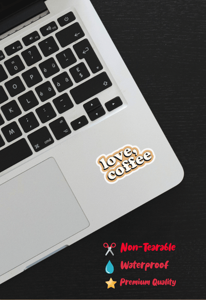 Love, Coffee Sticker